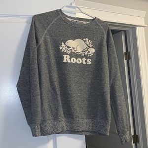 Feathered Grey Roots Crew Neck Sweatshirt